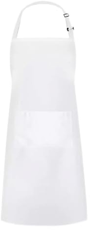 Kochschürze Damen,Verstellbare Kochschürze Herren Weiß,Weiße Schürze,Küchenschürze Herren,kochschürze Männer,Wasserdicht Apron mit Taschen zum Kochen,Latzschürze für Backen,Kochen,Cafe,Gartenarbeit