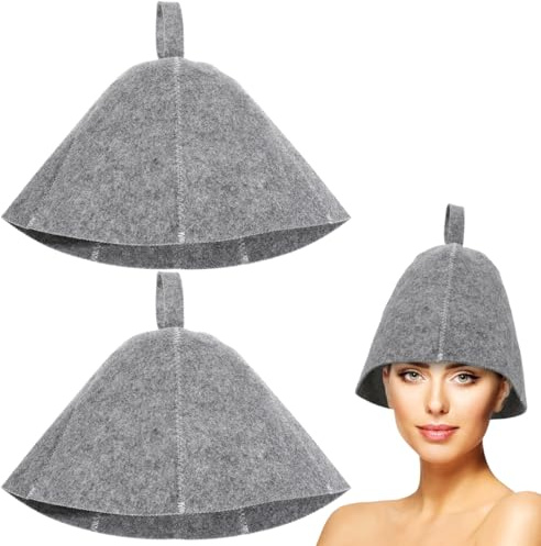 Didiseaon Sauna Cap Sauna Hat Felt: Shower Bonnet Steam Room Hat Kitchen Counter Storage Dining Table Service Workshop Bench Layout Craft Project Setup Wedding Party Display, 2 PCS