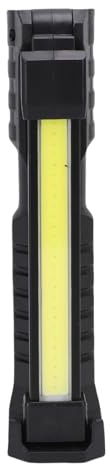 SUNGOOYUE Lampada Lavoro Magnetica, Luce Meccanico a LED con Forte Magnete Gancio Retrattile Rotazione a 360° 5 modalità Strobo Alta Media Bassa per Padre Marito Fidanzato Tuttofare (BLACK)