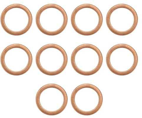 Rastapulz 10 Stueck 12mm x 17mm x 1.5mm Kupfer Dichtring Flache Ringdichtung Scheibe