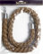 SECURIT - Corda Intrecciata per Sistema Barriera Classic - per Bar, Ristoranti, Pub, Negozi - Agganci con Moschettoni - 150 cm - Finitura Cromata - Colore Marrone