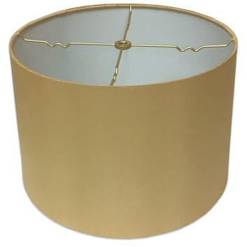 Royal Designs, Inc. HB-610-12AGL Shallow Drum Hardback Lamp Shade, 11 x 12 x 8.5, Antique Gold