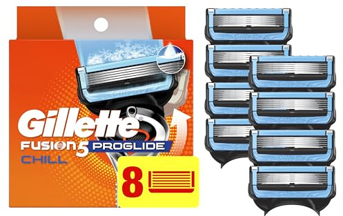 Gillette ProGlide Chill Razor Refills for Men, 8 Blade Refills