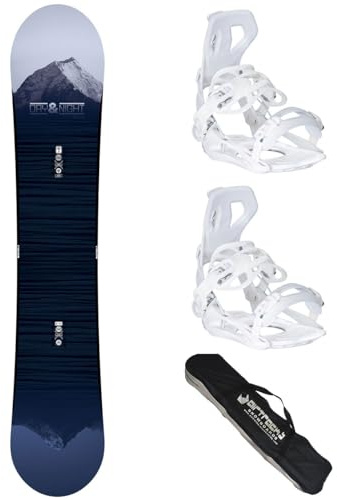 AIRTRACKS Damen Snowboard Set Day&Night Lady Rocker + Snowboard Bindung Star oder Master W Fastec + Sb Bag 138 144 148 54 cm