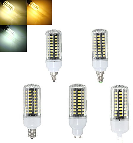 MASUNN E17 E14 E12 G9 Gu10 7W 72 SMD 5730 LED Pure White Bianco Caldo Bianco Naturale Copertina di Mais Bulbo Ac85-265V - E17 - Bianco Caldo - E17