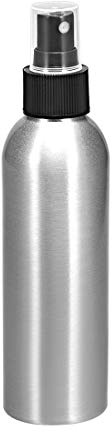 sourcing map 5oz/150ml Aluminium Spray Bottle with Black Fine Mist Sprayer, Empty Refillable Container Travel Bottle