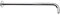 aquaSu® Remo 72398 5 Bras de douche coudé à 90 degrés Diamètre 20 mm Pour pommeau de douche 1/2 avec rosace pour montage encastré au mur Métal chromé 50 cm