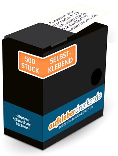 stempel-fabrik 500 Adressetiketten personalisiert - Adressaufkleber mit Wunschtext - selbstklebende Namensaufkleber - Etiketten für Schule, Büro, Briefe, Bücher - (Größe)