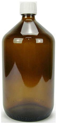 Sala Braunglasflasche DIN 28 Alcoa mit Verschluss Originalitätsring 1 L 1000 ml (10)