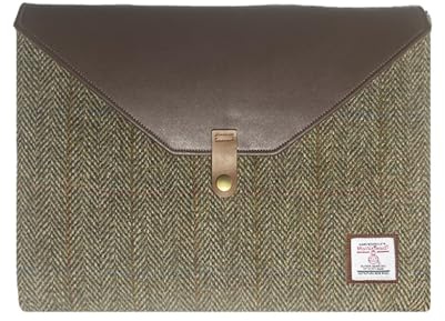 TAILORMAP Harris Housse en tweed pour ordinateur portable compatible avec MacBook Air/Pro 12 à 13, porte-documents, sac d'affaires A4 pour homme (No.164)