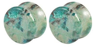 ANAZOZ Tunnel 19mm, Flesh Plug Stein 1Pcs Ohrringe Piercing Damen, Ohr Expander Ohrringe Grün