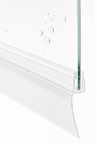 AERREGI GUARNIZIONE PER VETRO E PER BOX DOCCIA PER ANTA 200cm ALETTA VERTICALE MORBIDA 22mm 180° PER VETRO 6 E 8 mm GUARNIZIONE TRASPARENTE