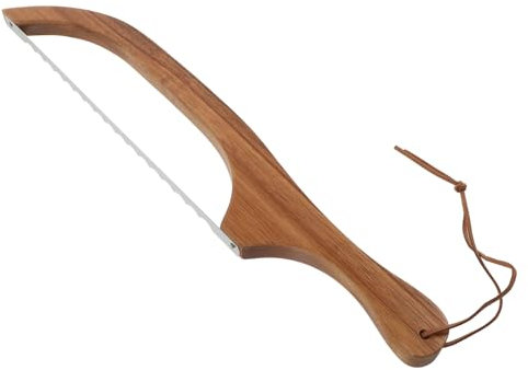 MAGICLULU Scie à Pain Bois Et Inoxydable Coupe-pain Maison Outil De Cuisine Pour Trancher Le Pain Pâtisserie