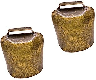CIMAXIC 2stücke Dicke Bronze-glocken Für Schafe Pferde Und Kühe Laute Tragbare Tierglocken Mit Elegantem Design Für Landwirtschaft Diebstahlschutz