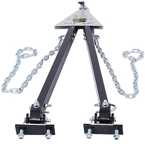 Tow Bar,Adjustable Towing Bar Bumper Mount 5000 LB w/ 2X Chains,Universal Towing Bar 5000 LBS Towing Capacity,Coupler Fits 2 in Ball Hitch,Fit Tow Bars for Jeeps, Trucks, SUVs, RVs, Boat, Trailers