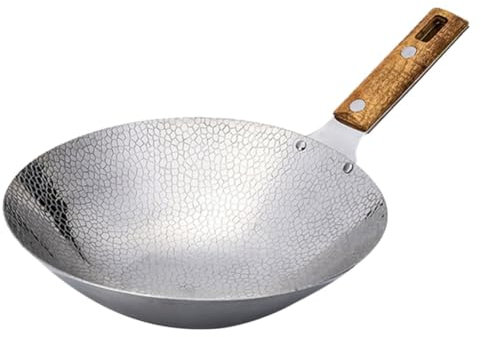 SHOWERORO Stir-Fried Pork Pot Stainless Steel Wok Pan Traditional Chinese Wok Cooking Home Kitchen Gas Stove Frying Pans Lids