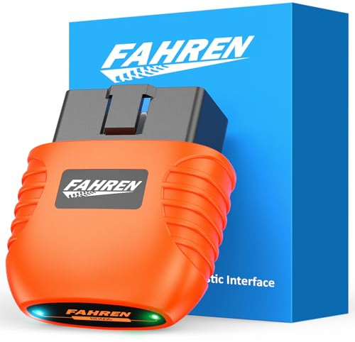 FAHREN OBD2 Scanner, Car Diagnostic Tool - Bluetooth Wireless OBD2 Code Reader for iOS Android, Supports Live Data, Full System Scan, Performance Test, 6 Essential Reset Services, 20+ Apps Compatible