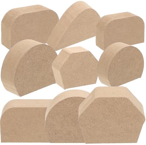 Beatifufu Molde para Hacer Mangos de Taza de Cerámica 9 Piezas, Herramienta Manual de Madera para Accesorios de Cerámica, Kit DIY para Moldear Asas, Suministros para Elaboración Artesanal