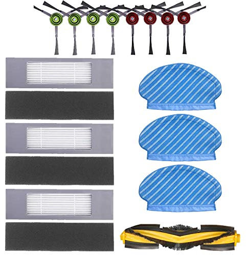 HALIEVE Filter Bürste Wischtuch Ersatzteile Zubehör Set für Ecovacs Deebot OZMO 950 OZMO 920 Staubsauger Roboter (15 Stück)