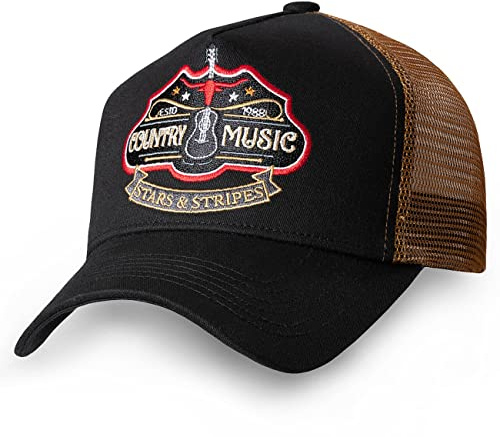 STARS & STRIPES Basecap Westerncap Truckerkeps Country Music, flerfärgad, En Storlek