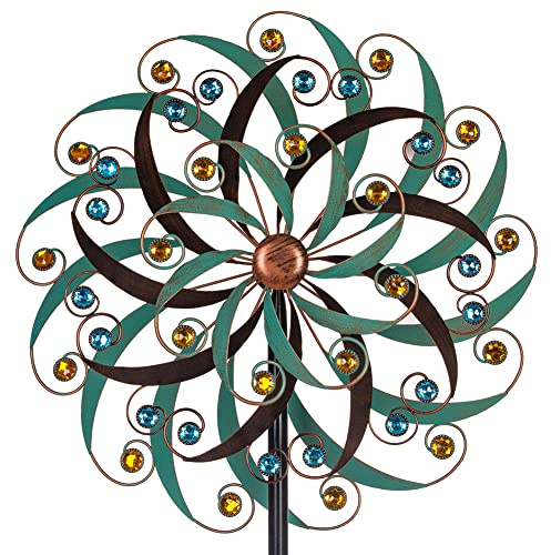 VEWOGARDEN 20 Dia Large Wind Spinner, Outdoor Metal Windmill Spinner - Yard Art Spinner Wind Catchers Sculpture for Patio, Lawn & Garden Decor