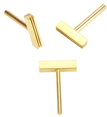 T Bar Fer à Souder T Tip Brass, Silicon 3Pcs Set 30W 40W 60W T Pointes de Fer à Souder avec Presse à Chaud pour la Réparation de Câble Flexible D'écran LCD