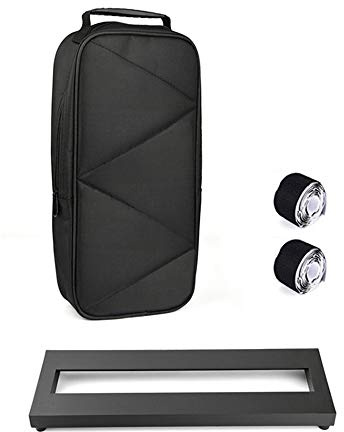 keppy liten storlek pedalbräda med gitarreffekt i aluminiumlegering pedalboard 15 × 4,9 tum med bärväska