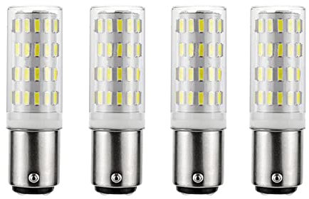 ShuoHui Lampadina B15 B15D 12V-24V B15d a doppio contatto, 5 W, bianco freddo 6000 K 40 W, equivalente per illuminazione di dispositivi a bassa tensione (4)