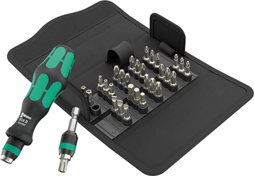 Wera Bit Set Kraftform Kompakt 70 - Handhalter + Rapidaptor Bithalter + Bits - 33-teilig