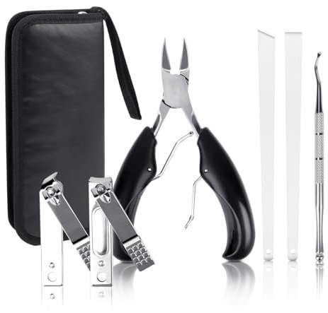 OWill Kit Manucure, 7 Pièces kit Ongle, Manucure et Kit Pedicure pour Pied, kit Pedicure et Set Manucure, Manicure kit Complet, Unisexe Nail kit et Trousse Manucure