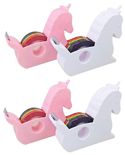 STOBOK 4stücke Kawaii Tape Dispenser Kleiner Praktischer Klebebandabroller Für Schreibtisch Und Unterwegs Mit Niedlichem Design Für Schüler Und Bastelprojekte