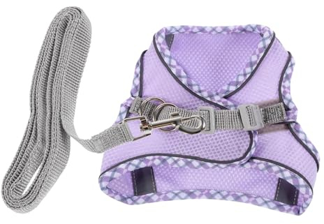 DECOMELODY Juego de Arnés para Perros Pequeños y Cachorros Correas Ajustables de Poliéster y Diseño Cómodo, Adecuado para Pasear a Tu Mascota Estilo y Comodidad
