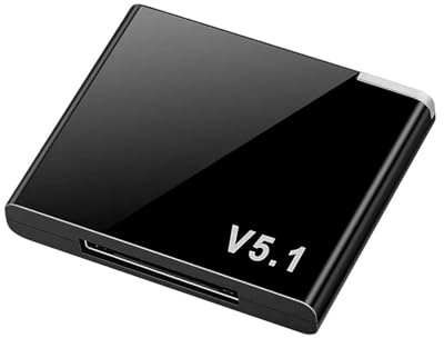 30 Pin Bluetooth Adapter, 5.1 Bluetooth Wireless Portable Mini Audio Music Receiver Compatible with SoundDock Music Docking Stations Hi Fi Stereo and Speakers Not for Cars Motorcycle Black