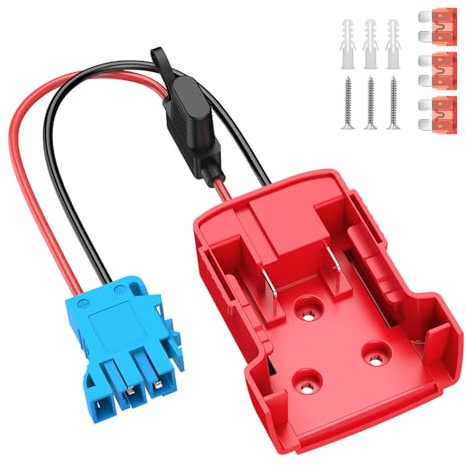 Mocoocouture Cavaliere Auto 18 V Batteria Adattatore Conversione 12AWG Connettore Cablaggio Con Fusibili Per Un Cablaggio Batteria Migliorato Sicuro