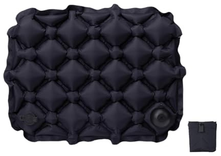Cojín Inflable de Viaje para Asiento Con Bomba Integrada | Capacidad de Carga de 150 kg Tipo Presión Cojín de Asiento de Viaje para Camping Senderismo Excursiones Gradas Conciertos