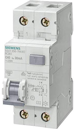 SIEMENS - Schutzeinrichtung 6Ka FI-LS 1P+N Typ C 20A