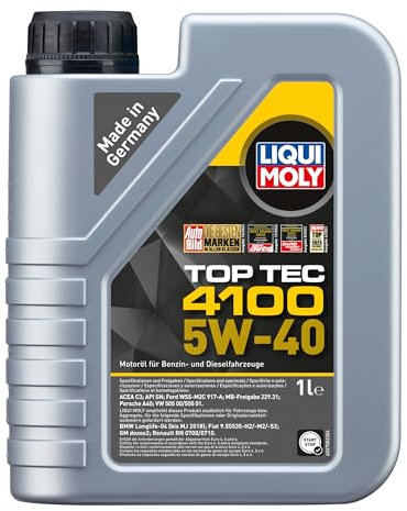 LIQUI MOLY Top Tec 4100 5W-40 | 1 L | Synthesetechnologie Motoröl | Art.-Nr.: 3700