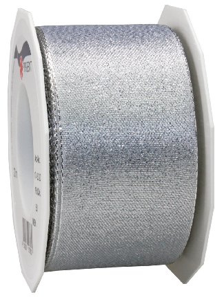 C.E. Pattberg Präsent - Cinta para Lazos (metálica, 60 mm x 20 m), Color Plateado