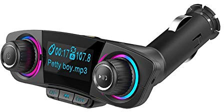 Trasmettitore FM per auto, lettore MP3 Bluetooth 87,5-108,0 MHZ con modulatore trasmettitore FM Bluetooth a doppia testa
