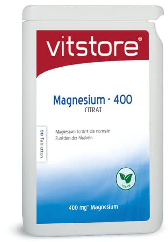 Magnesium - 400 Citrat - 90 Tabletten - Laborgeprüft - Vegan - Hochdosiert
