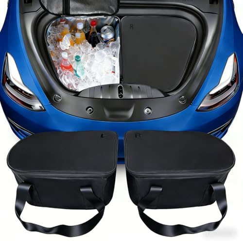 IMETAPLUS Frunk Kühler-Organizer für Tesla Model 3 2020–2026, isoliert, wasserdicht, Kofferraum-Aufbewahrungstasche mit versteckter Tasche, 2 Stück