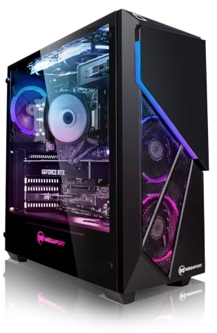 Megaport Gaming PC • Intel Core i7-12700F • NVIDIA GeForce RTX 5060 Ti 16GB • 32GB DDR4 • 1TB M.2 SSD • Windows 11 • Luftkühlung • Gamer PC Computer Gaming Rechner