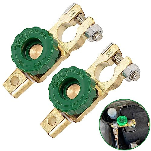 FENGCHUANG 2 Stück Batterietrennschalter, Batterie Trennschalter 12v, Batterieschalter Autobatterie Schalter, Batterie Trennschalter, Hauptstromschalter für Auto Truck Boot Fahrzeuge