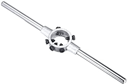 CoCud Matrize Schraubenschlüssel Passt M7-M9 / 12mm-25mm (AD) Runde Matrizen Verchromt Einstellbar Matrize Handgriff Halterung - (Anwendungen: für Maschine Gewinde Reparatur) 1Stk
