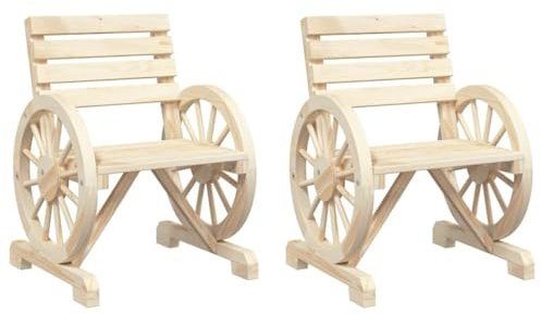 vidaXL Gartenstühle 2 STK. 58x58x78,5 cm Massivholz Tanne