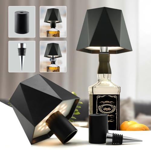 Vegawumen Lámpara de Botella Accesorio Led Recargable, lámpara para cuello de botella inalámbrica USB batería, Lámpara de Botella IP54 Impermeable, Pantalla para Botellas Apta para Mesa, Fiesta, Hotel