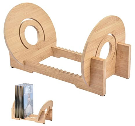 Schallplatten-Aufbewahrungsregal, Vinyl-Schallplattenständer, Vinyl-Schallplatten-Aufbewahrungshalter, Tisch-Album-Schallplatten-Präsentationsregal, ModernHolder, hält bis zu 50 Alben oder CDs, Schal