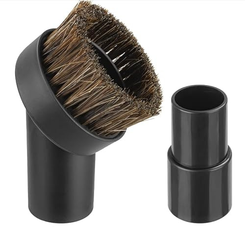Round Dust Brush For Shop Vacuum Attachment with Hose Adapter, For Most Vacuum Cleaners Accessories