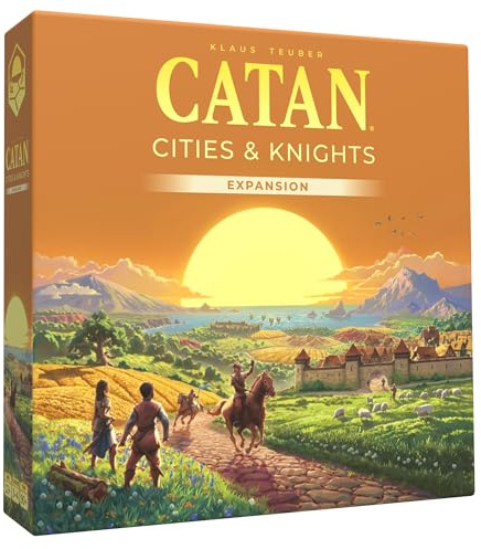 CATAN Städte und Ritter Erweiterung, 6. Ausgabe, Brettspiel, ab 12 Jahren, 3–4 Spieler, 60–90 Minuten Spieldauer