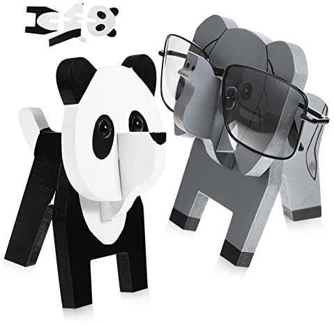 GRIRIW 2stücke Abnehmbarer Tierbrillenhalter Eyeglass Stand Für Panda Und Praktische Aufbewahrung Und Dekorativer Schreibtischständer Für Brillen Sonnenbrillen Und
